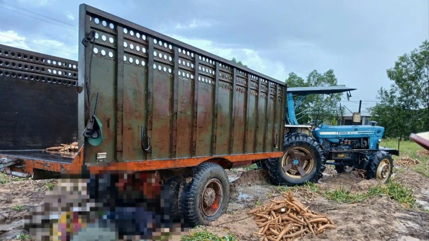 Nơi xảy ra tai nạn. Ảnh: S.Đ xe máy cày 20.jpg