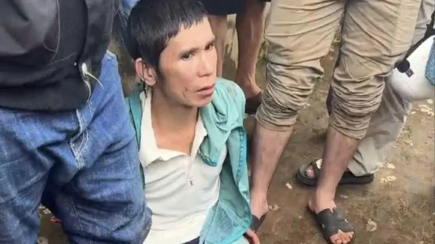 Nguyễn Nam Đại Thuận tại thời điểm bị công an bắt giữ. Ảnh: C.A sát hại bốn người 101.jpg