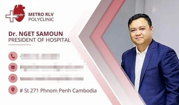 Ông Nget Sam Oun, Tổng giám đốc Phòng khám Metro RLV vừa bị đóng cửa. Ảnh: KHMER TIMES cambodia1.jpg