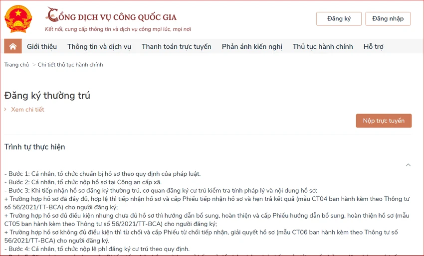 Việc đăng ký thường trú có thể thực hiện trực tuyến trên Cổng dịch vụ công quốc gia dang ky thuong tru.PNG