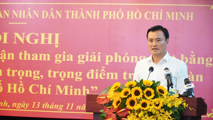 Phó Chủ tịch UBND TP.HCM Bùi Xuân Cường. ẢNH: THANH THÙY dan-van-giai-phong-mat-bang-tphcm (4).jpg