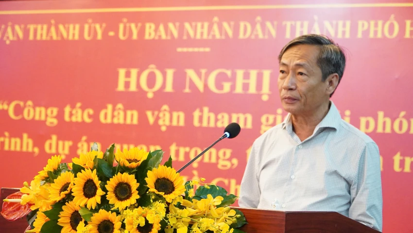 Phó Giám đốc Sở TN&MT TP.HCM Võ Trung Trực nêu kinh nghiệm trong thực hiện giải phóng mặt bằng. Ảnh: THANH THÙY Cách nào để TP.HCM giải phóng mặt bằng, đẩy nhanh các dự án trọng điểm?-dan-van-giai-phong-mat-bang-tphcm.jpg