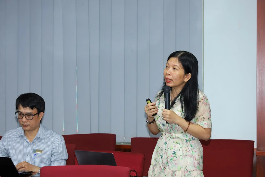 PGS.TS Đoàn Thị Phương Diệp nêu hạn chế trong thu hút nhân tài tại khối ĐHQG. Ảnh: T.THÙY Cần trao quyền để Đại học Quốc gia TP.HCM tự chủ, tự chịu trách nhiệm và thu hút nhân tài-thu-hut-nha-tai-DH-Quoc-gia-tphcm (2).JPG