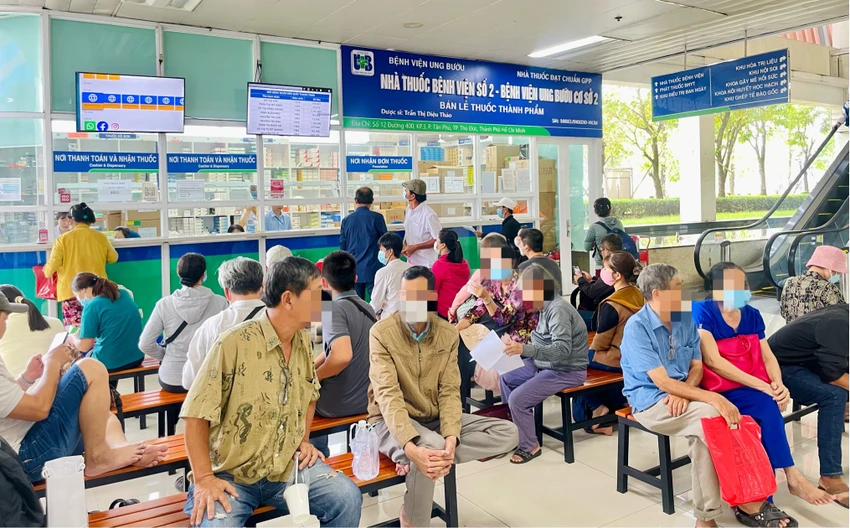 Năm 2023, Bệnh viện Ung bướu TP.HCM đã tiếp nhận gần 800.000 lượt bệnh nhân đến khám. Ảnh: THẢO PHƯƠNG ung thư tại việt nam