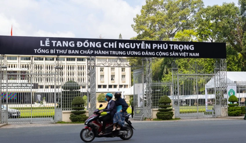 Lễ viếng và Lễ truy điệu Tổng Bí thư Nguyễn Phú Trọng diễn ra tại Hội trường Thống Nhất. Ảnh: CTV Tổng bí thư - 1