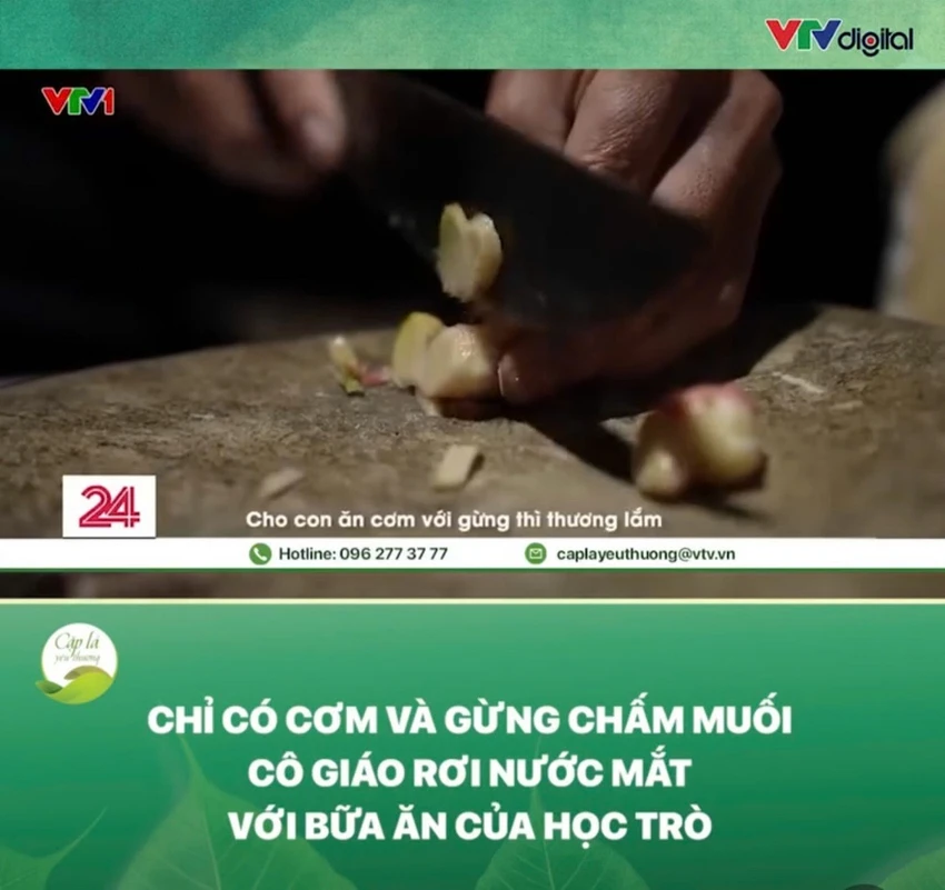 Hình ảnh trong phóng sự 'Bữa cơm trắng với gừng'. Ảnh chụp màn hình. 'Bữa cơm trắng với gừng