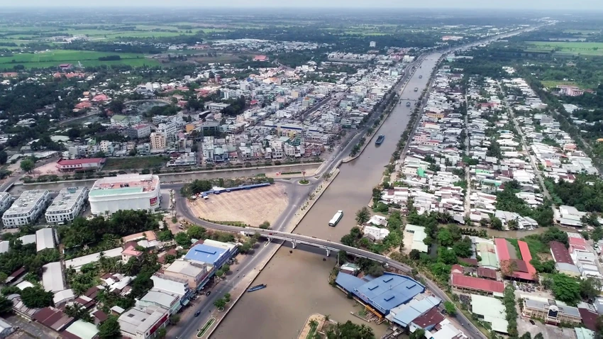 Theo Quy hoạch, Hậu Giang sẽ phát triển nâng tầm các trung tâm đô thị của tỉnh, gồm: TP Vị Thanh, TP Ngã Bảy và thị xã Long Mỹ. Ảnh: CHÂU ANH Hậu Giang