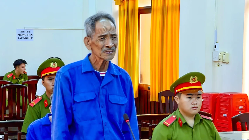 Bị cáo Danh Rương bị TAND tỉnh Kiên Giang tuyên phạt 6 năm tù tội giết người. Ảnh: VĂN VŨ TAND tỉnh Kiên Giang