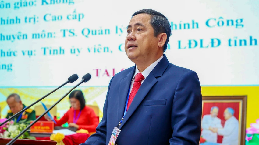 Ông Ngô Hùng, Bí Thư Thị ủy Vĩnh Châu được cử giữ chức Chủ tịch Ủy ban MTTQ Việt Nam tỉnh Sóc Trăng nhiệm kỳ 2024-2029. Ảnh: TRUNG KIÊN uy-ban-mttq-viet-nam-tinh-soc-trang-2.jpg