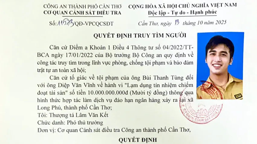 Công an truy tìm Diệp Văn Vĩnh 31 tuổi- Ảnh 1. Công an truy tìm Diệp Văn Vĩnh 31 tuổi- Ảnh 1.