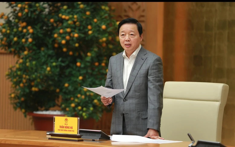 Phó Thủ tướng Trần Hồng Hà phát biểu chỉ đạo tại phiên họp. Ảnh: VGP PHÓ THỦ TƯỚNG.jpg
