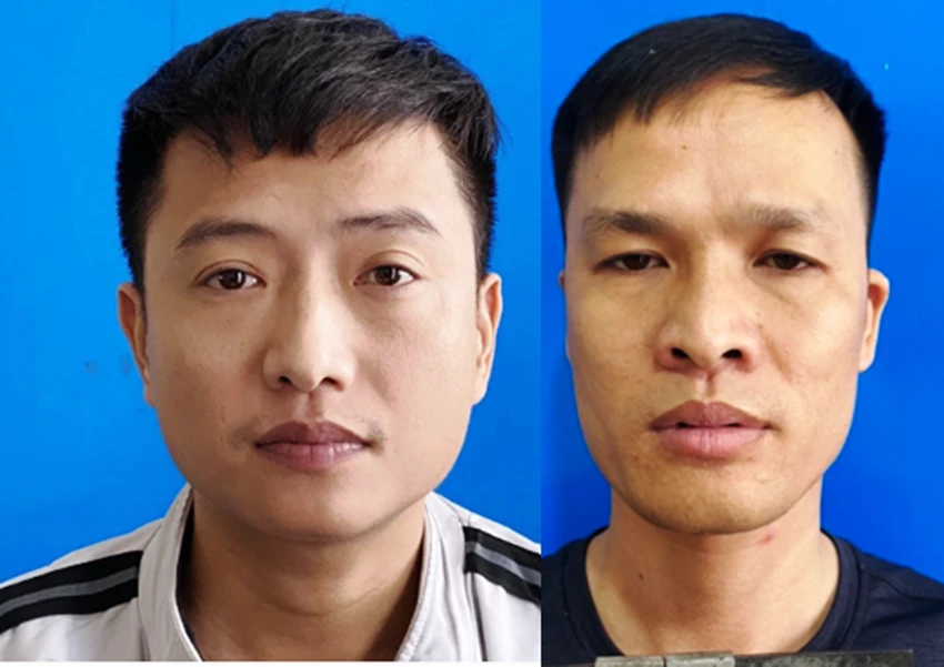 Hai bị can Phương và Long. dân ngất xỉu vì bị lừa mua nồi áp suất dỏm