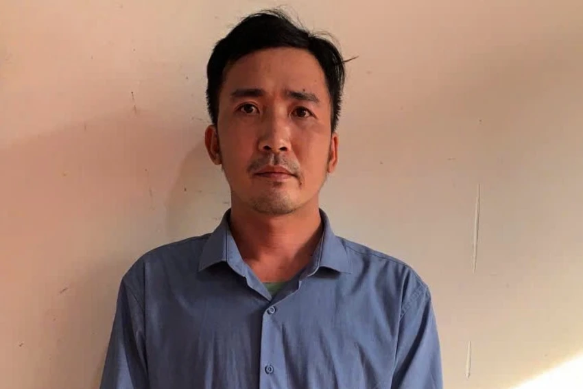 Nguyễn Chí Tâm bị bắt giữ. Ảnh: CA. lua-ban-tuong.jpg