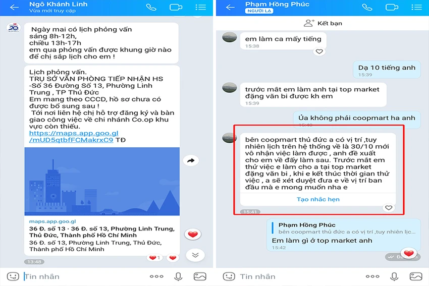 Tuyển dụng việc làm tại một nơi, tuy nhiên sau đó bố trí cho làm bảo vệ ở nơi khác. Ảnh: NGUYỄN YÊN w-Hinh_phu_2-P5_Chinh_nguyenyen_hongtham_minhanh_3h.jpg