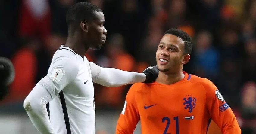 Memphis Depay cho biết anh vẫn giữ mối quan hệ bạn bè tốt đẹp với Pogba. Ảnh: GETTY. Memphis Depay