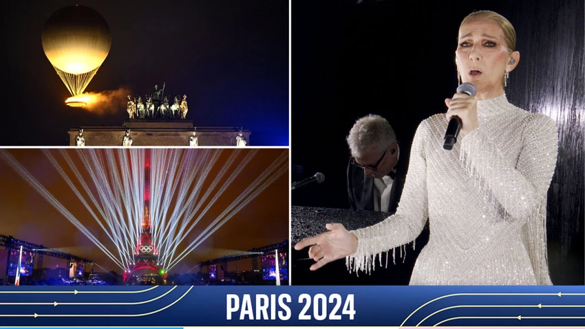 Sau một năm rưỡi, nữ ca sĩ Celine Dion mới trình diễn trực tiếp trong buổi Lễ khai mạc Olympic Paris 2024. Ảnh: GETTY. Lễ khai mạc Olympic Paris 2024