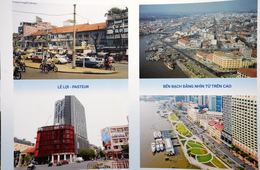 Dấu ấn phát triển của TP.HCM qua triển lãm ảnh Sài Gòn xưa và nay tại ga Metro Bến Thành. Sài Gòn xưa và nay