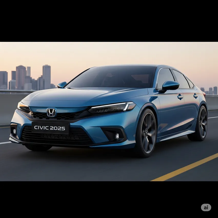 Honda Civic Si 2025 vẫn là một trong những lựa chọn hấp dẫn nhất cho người yêu xe số sàn. Ảnh: AI. Những mẫu xe số sàn đáng mua nhất năm 2025.jpg.png