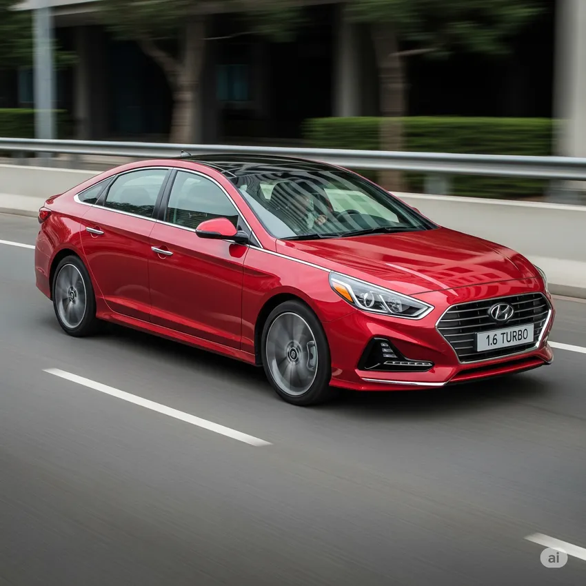 Nội thất Sonata hiện đại và được trang bị tốt. Ảnh: AI. Những mẫu sedan đã qua sử dụng lý tưởng cho hành trình dài.png
