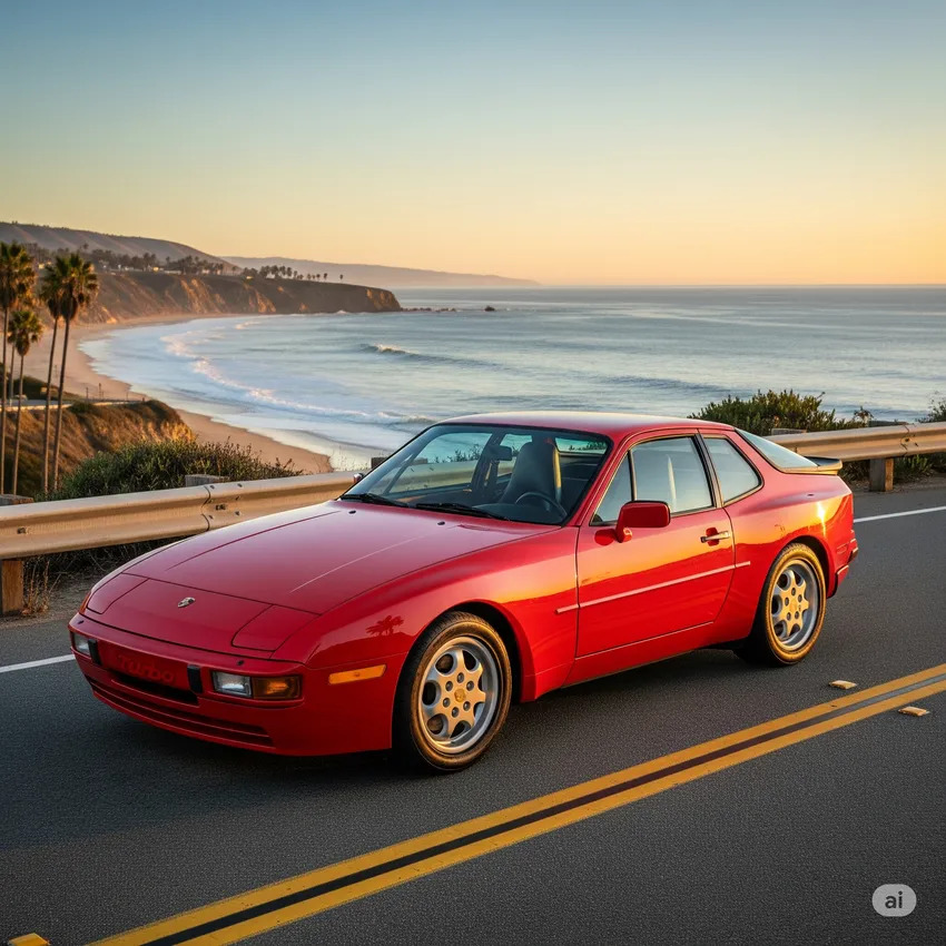 Nếu bạn muốn sở hữu một chiếc Porsche với giá phải chăng, 944 Turbo là lựa chọn không thể bỏ qua. Ảnh: AI. Những mẫu xe cổ gần 800 triệu đồng đáng đầu tư nhất hiện nay.png
