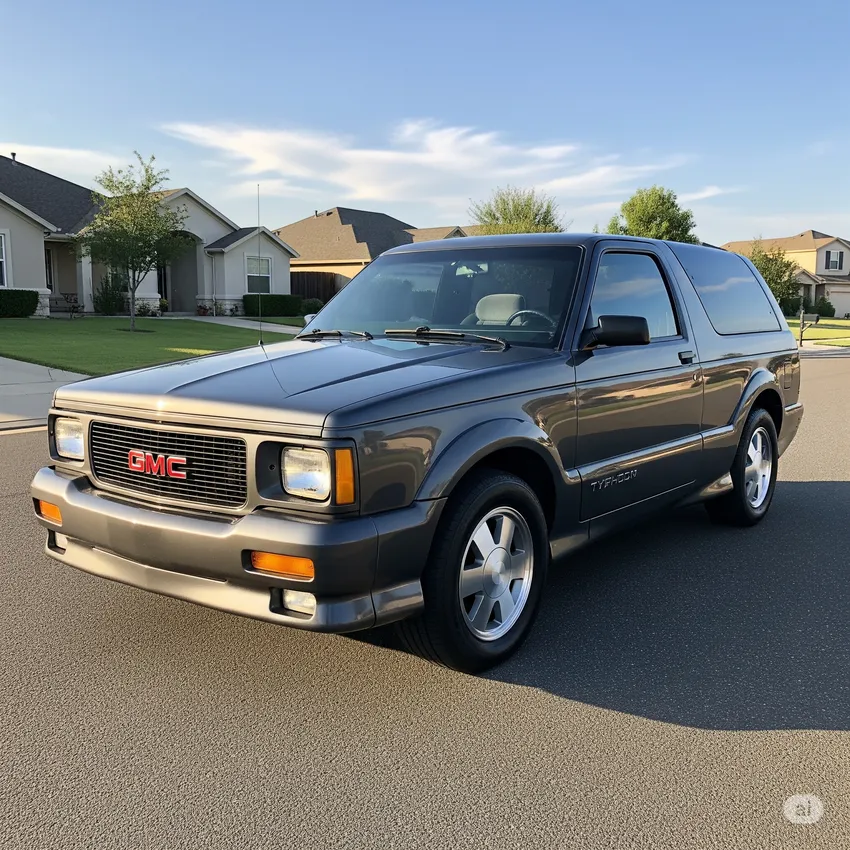 GMC Typhoon là một trong những mẫu SUV "cool" nhất đầu những năm 1990. Ảnh: AI. Những mẫu xe cổ gần 800 triệu đồng đáng đầu tư nhất hiện nay.png