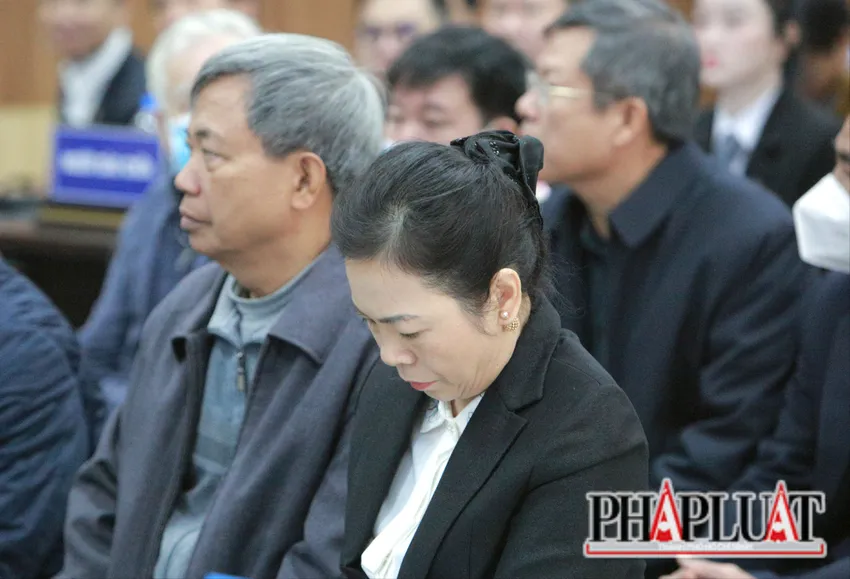 Cựu giám đốc Sở Tài chính Đinh Cẩm Vân tại phiên tòa. Ảnh: ĐẶNG TRUNG