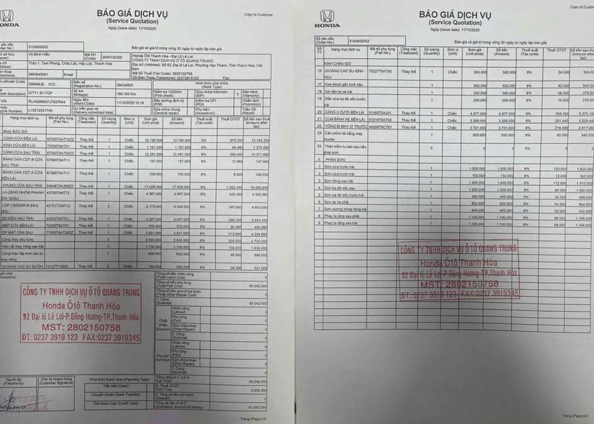 Xôn xao vụ xe đoàn cứu trợ va chạm ô tô con, bị báo giá sửa gần 100 triệu đồng -3.jpg