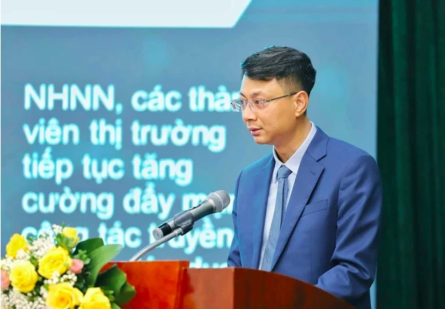 Ông Lê Anh Dũng - Phó Vụ trưởng Vụ Thanh toán (NHNN) nhận định, dư địa để đẩy mạnh phát triển thẻ tín dụng ở Việt Nam vẫn còn lớn. Ảnh: M.T Thẻ tín dụng