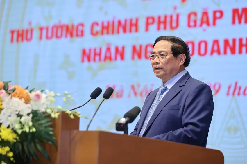 Thủ tướng Phạm Minh Chính khẳng định Chính phủ cam kết đồng hành cùng với doanh nghiệp, doanh nhân. Ảnh: VGP Thủ tướng Phạm Minh Chính khẳng định Chính phủ cam kết đồng hành cùng với doanh nghiệp, doanh nhân. Ảnh: VGP