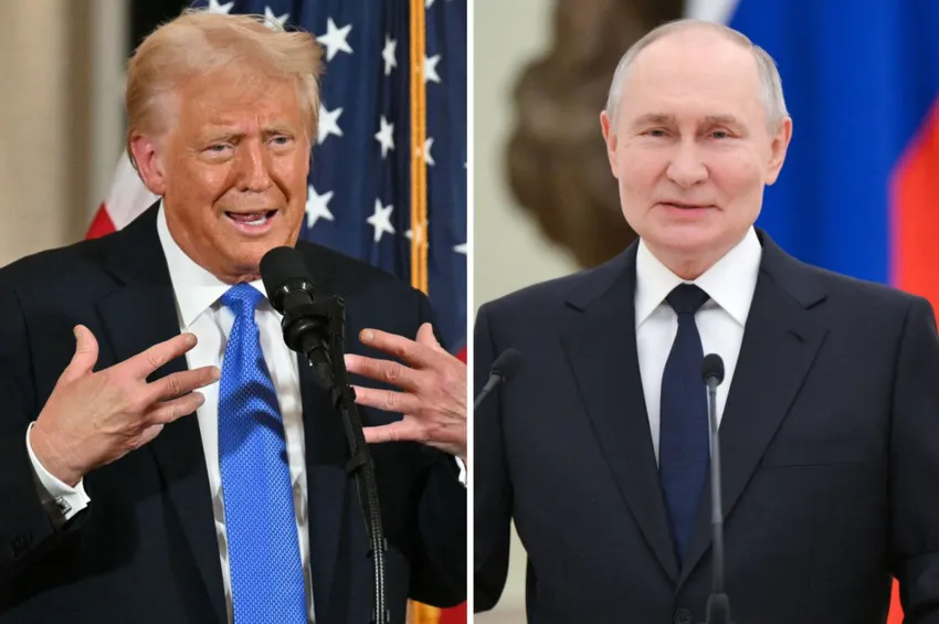 Tổng thống Mỹ Donald Trump (trái) và Tổng thống Nga Vladimir Putin. Ảnh: AFP Chiến dịch Mạng nhện của Ukraine làm 'nóng' cuộc điện đàm Trump-Putin
