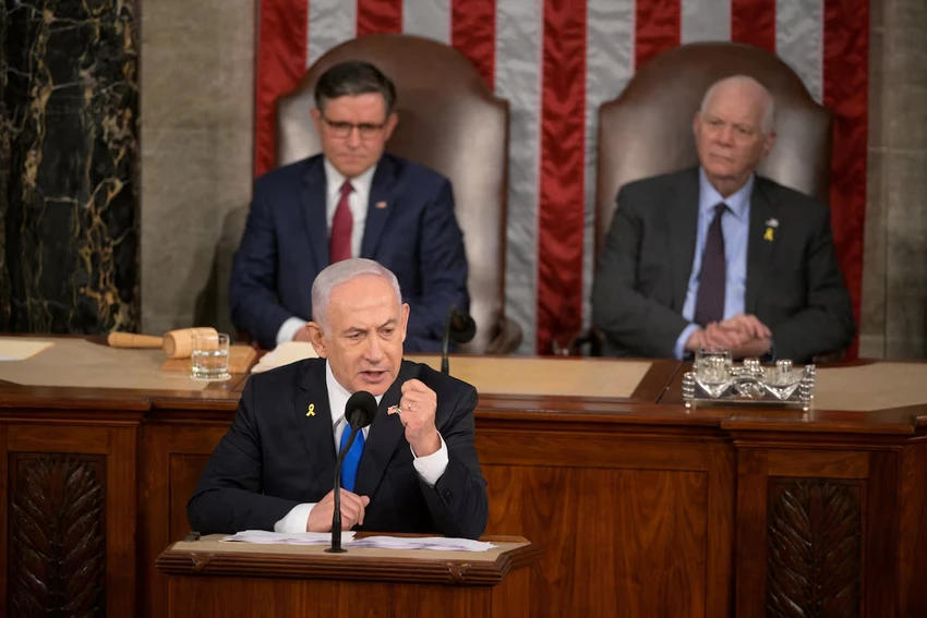 Thủ tướng Israel - ông Benjamin Netanyahu. Ảnh: REUTERS Thủ tướng Israel Netanyahu phát biểu trước Quốc hội Mỹ