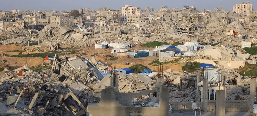 Cảnh tượng hoang tàn ở Dải Gaza sau hai năm xung đột Israel-Hamas. Ảnh: UN NEWS xung đột Israel-Hamas