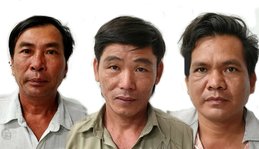 Ba người Phú, Tài, Sơn đã bị Cơ quan CSĐT ra quyết định tạm giữ. Ảnh: CA đánh bạc.jpg
