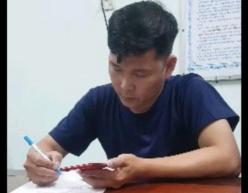 Tài xế Nguyễn Đăng Khoa lấy trộm gần 2 tỷ đồng bị Công an bắt giữ. Ảnh: CA lấy trộm