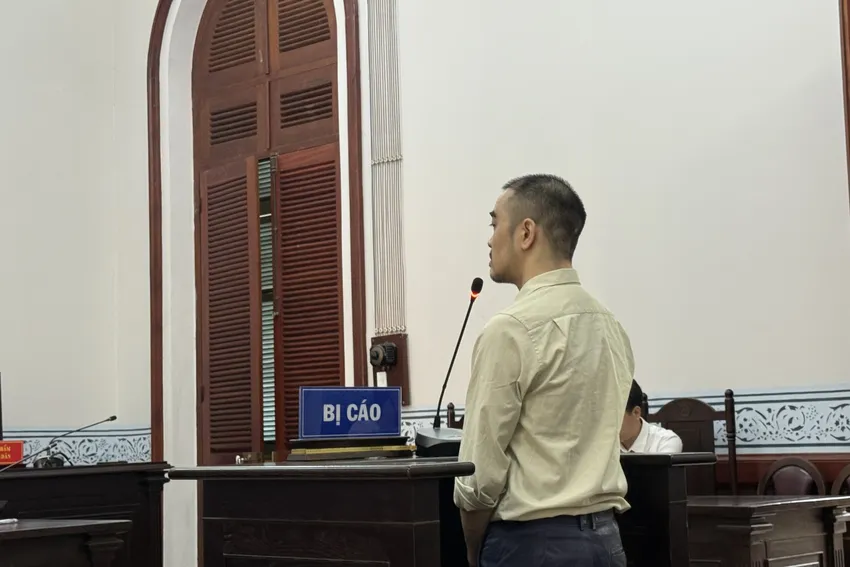 Bị cáo tại phiên tòa. Ảnh: HUỲNH THƠ Tàng trữ trái phép chất ma túy.jpeg