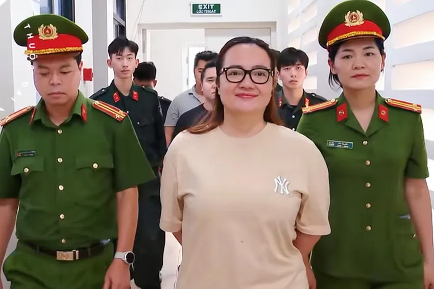 Bị can Hoàng Thị Hường. Ảnh: VTV Tội trốn thuế.jpg