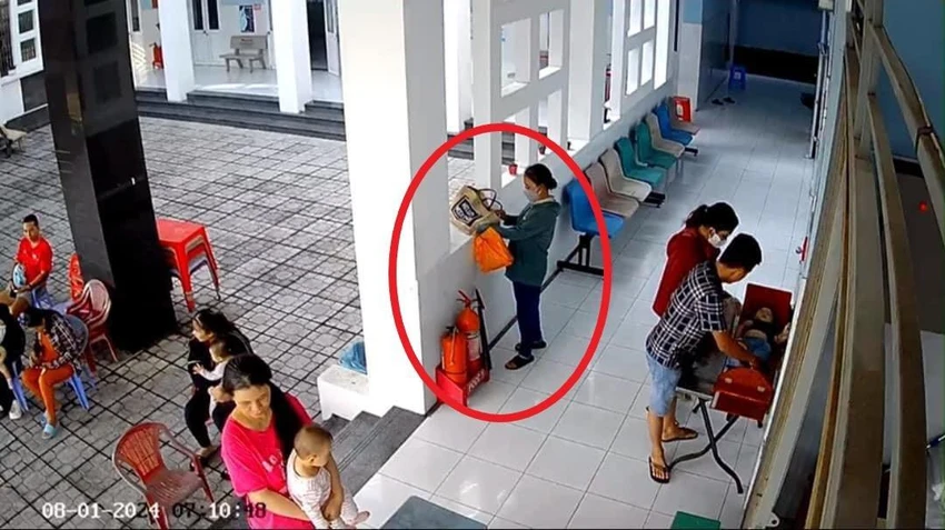 Camera ghi lại cảnh Hạnh trộm tài sản của người dân. Ảnh: CA trộm tài sản.jpg