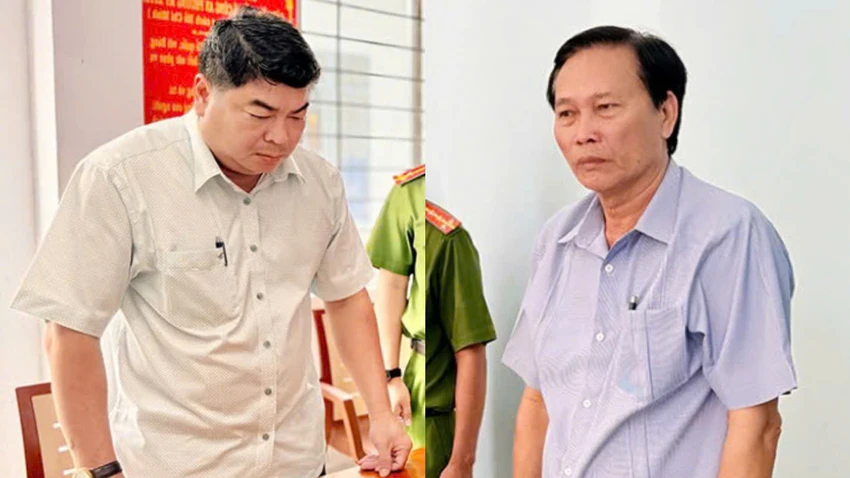 Cựu Phó Chủ tịch UBND TP Long Xuyên, Nguyễn Bảo Sinh và Đào Văn Ngọc. TP Long Xuyên vi phạm quy định về bồi thường