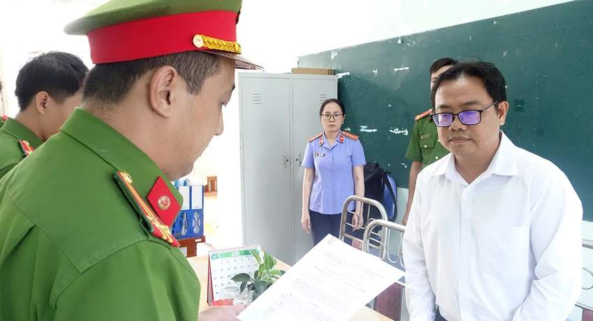 Bị can Nguyễn Văn Thanh. Ảnh: CA trung tâm giáo dục nghề nghiệp