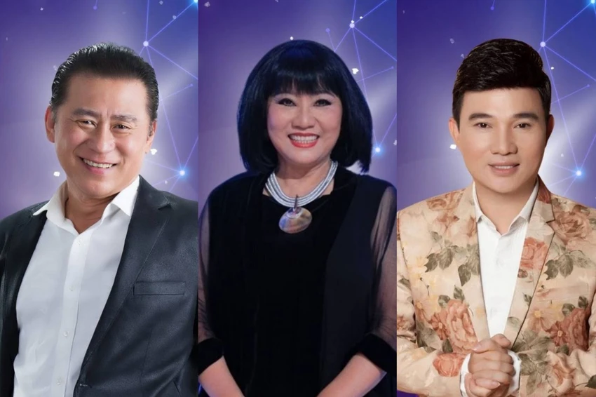 Từ trái sang: NSND Tạ Minh Tâm, Cẩm Vân và Quang Linh góp mặt trong đêm nhạc Trần Long Ẩn - tiếng hát từ mặt trời và ánh lửa. tran-long-an1.jpg
