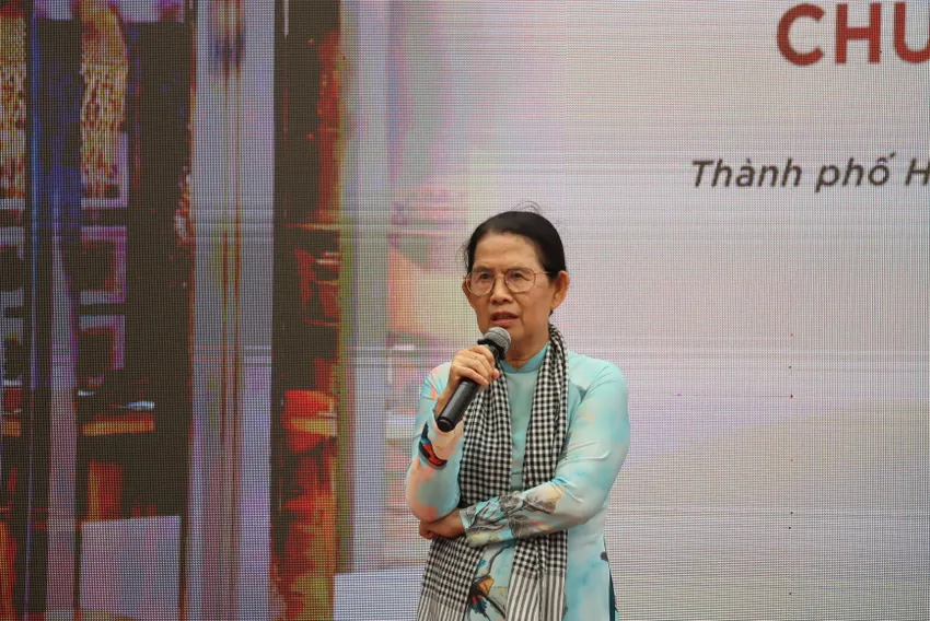 TS Quách Thu Nguyệt, Chủ tịch Hội đồng quản lý Quỹ Hoa Sen phát biểu. nguyen-an-ninh1.JPG