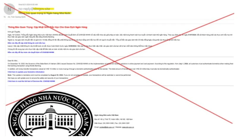 Hòm thư điện tử giả mạo có địa chỉ “no-reply@sbvgov.site” 2308A.jpg