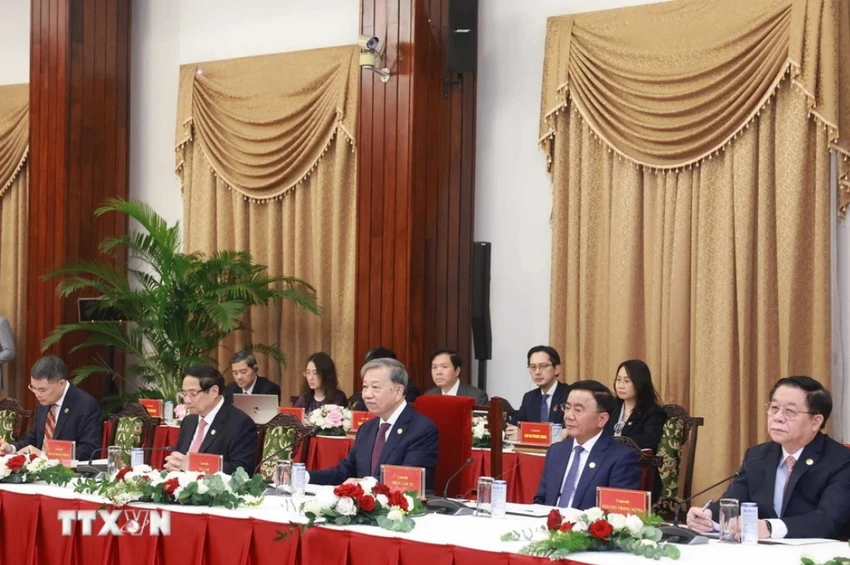 Tổng Bí thư Ban Chấp hành Trung ương Đảng Cộng sản Việt Nam Tô Lâm tại cuộc gặp. Ảnh: TTXVN tiep-tuc-gin-giu-vun-dap-moi-quan-he-viet-nam-campuchia-ngay-cang-phat-trien-ben-chat.jpg