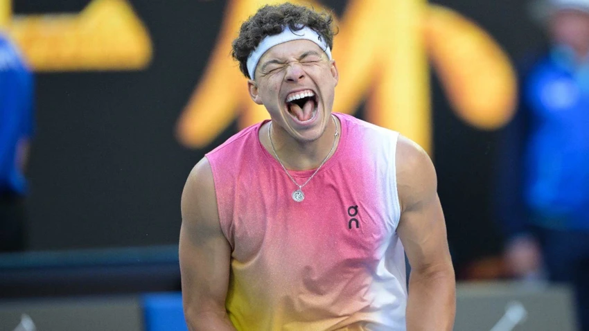 "Big Ben" ăn mừng vé vào bán kết giải Úc mở rộng. Ảnh: ATP Grand Slam Úc mở rộng