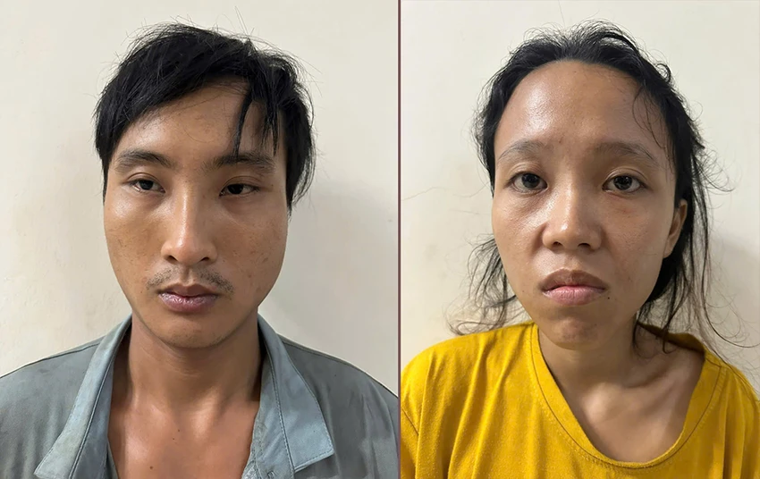 Toàn và Tâm nhanh chóng bị Công an quận 8 bắt giam. Ảnh: CA Lời khai của cha ruột và dì ghẻ vụ bé trai bị bạo hành ở quận 8