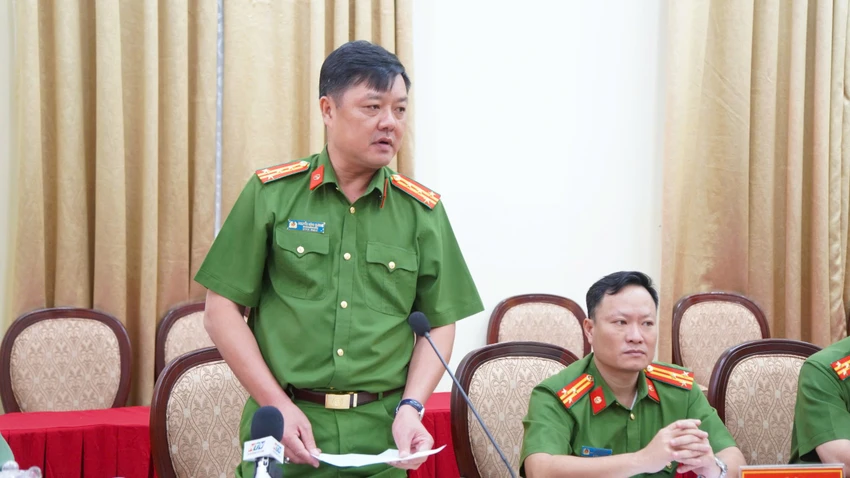 Đại tá Nguyễn Đình Dương, Phó Giám đốc Công an TP.HCM đánh giá cao vai trò của báo chí trong việc hỗ trợ Công an TP.HCM trong tuyên truyền pháp luật. Ảnh: NT Công an TP.HCM tiếp tục kéo giảm tội phạm về trật tự xã hội