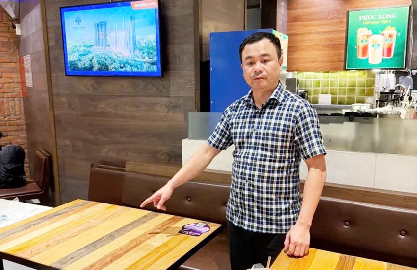 Lê Sỹ Cường hiện đã bị Công an TP.HCM bắt giam. Ảnh: CA Lê Sỹ Cường – giám đốc công ty nhận 8 tỷ chạy án cho Lương Bằng Quang và Ngân 98
