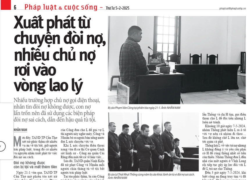 Xuất phát từ chuyện đòi nợ, nhiều chủ nợ vướng vòng lao lý. cách đòi nợ