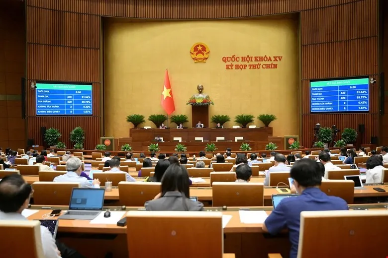 Ngày 25-6, Quốc hội biểu quyết thông qua Luật sửa đổi, bổ sung một số điều của Bộ luật Hình sự. Ảnh: QH án tử hình