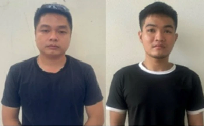 Đối tượng Lê Anh Quân, Đinh Mạnh Cường. Ảnh: CAST luadao_thetindung.png